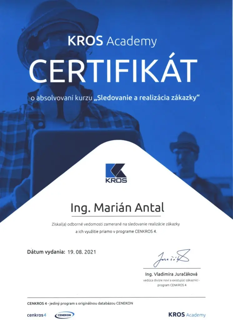 Certifikát 2